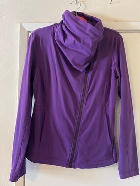 Lucy Purple Asymmetrical Zip Utility Jacket